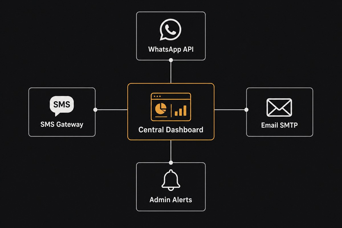 Central omnichannel messaging dashboard